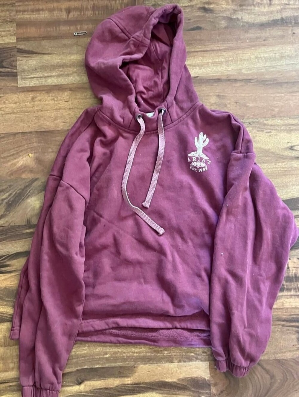 Women's Pink Ariat Logo Hoodie-Small-Like NEW!